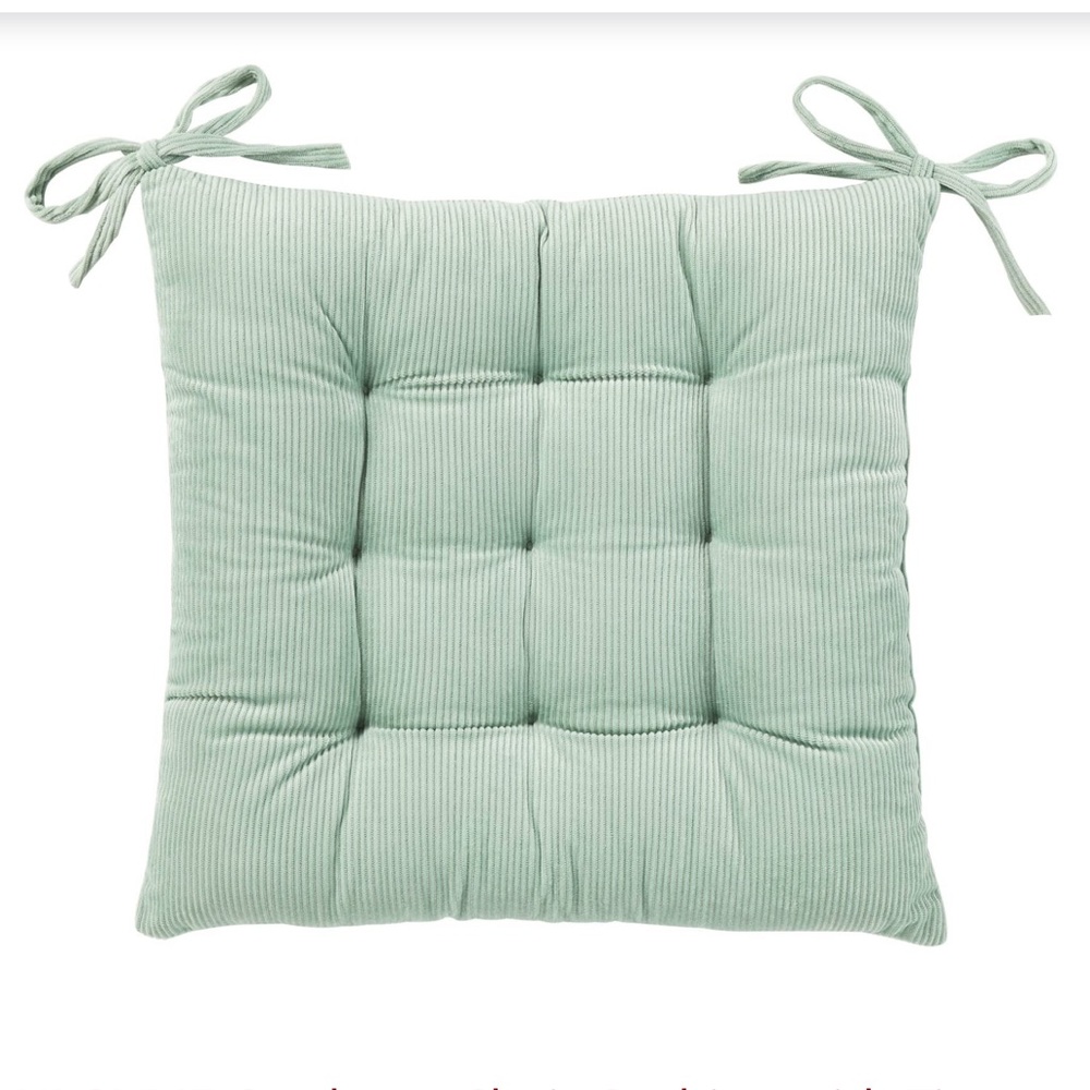 Kids Floor/Chair Cushion with Ties-Mint Green